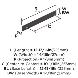 256mm Thoreau Rectangle Backplate, Oil-Rubbed Bronze Alt 1 - Image