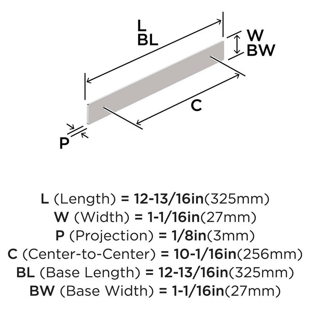 256mm Thoreau Rectangle Backplate, Polished Nickel Alt 1 - Image