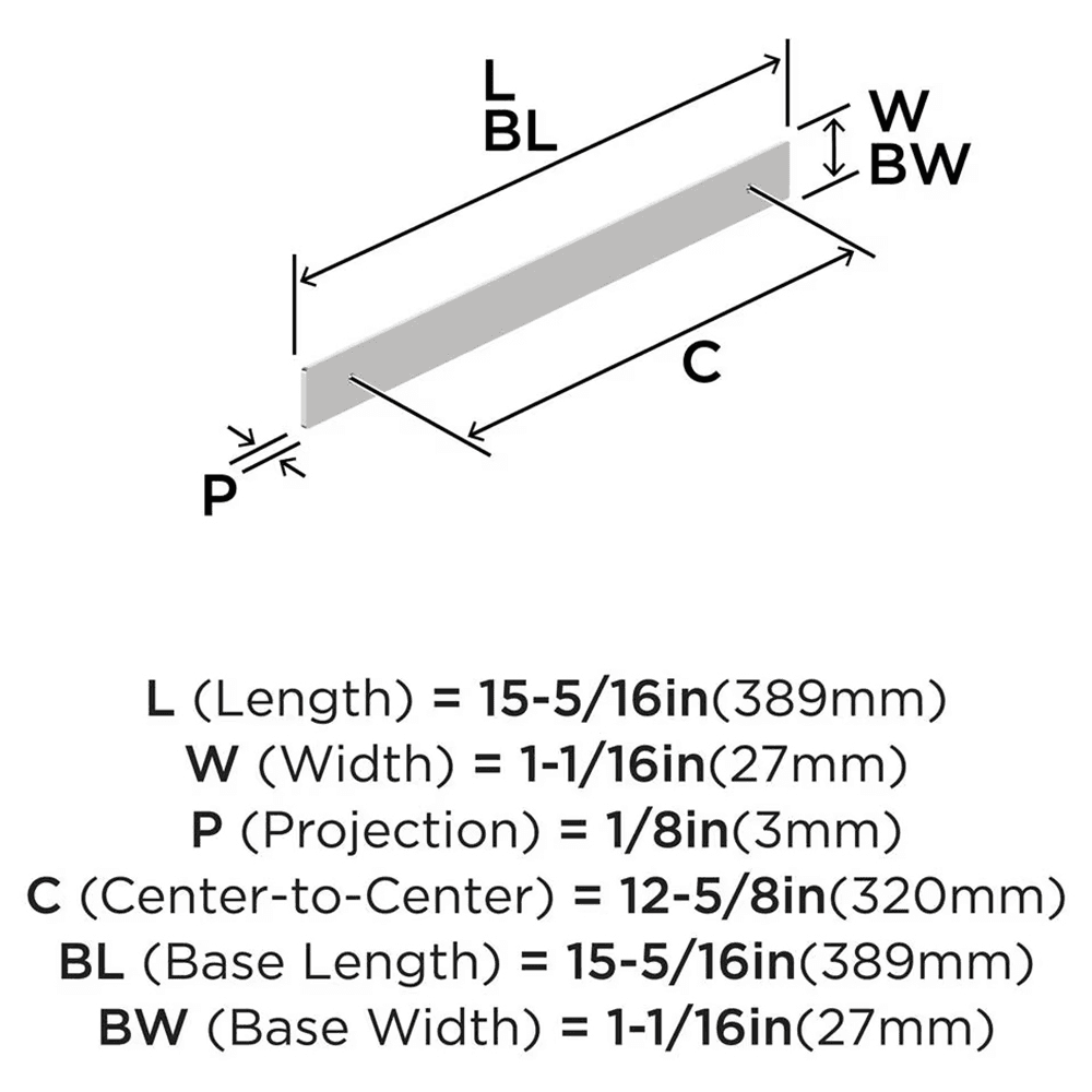 320mm Thoreau Rectangle Backplate, Polished Chrome Alt 1 - Image