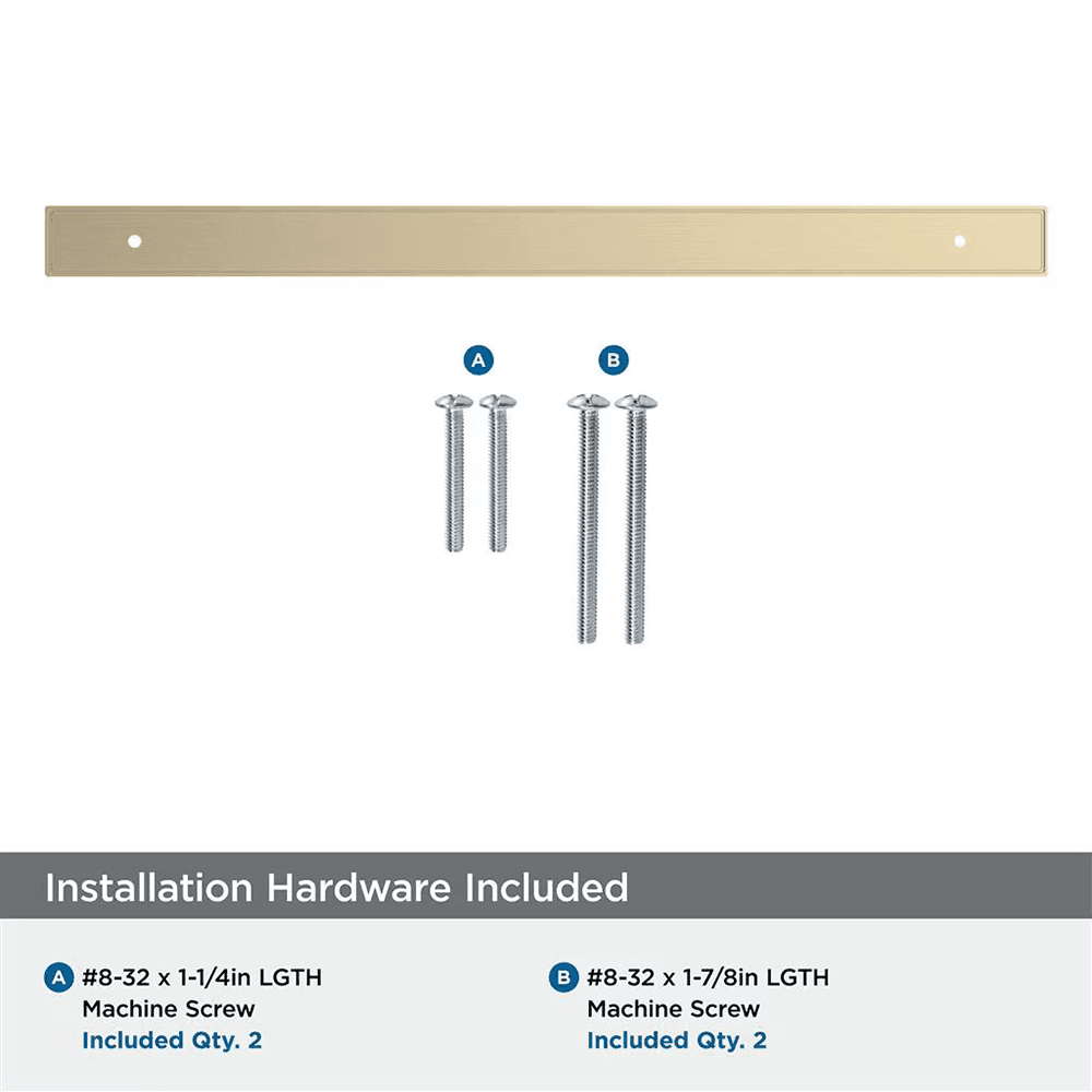 320mm Thoreau Rectangle Backplate, Golden Champagne Alt 2 - Image