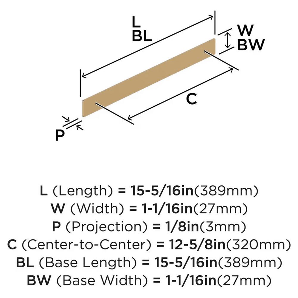 320mm Thoreau Rectangle Backplate, Champagne Bronze Alt 1 - Image