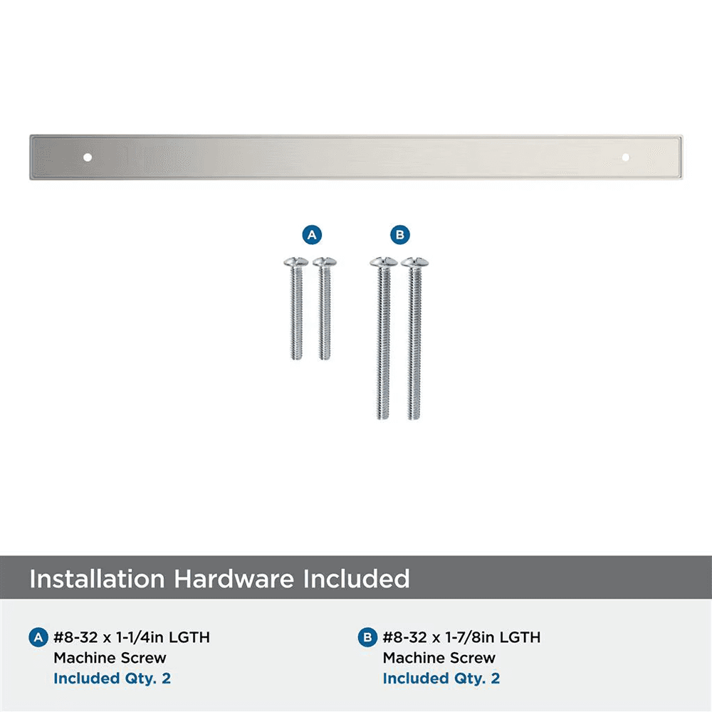 320mm Thoreau Rectangle Backplate, Satin Nickel Alt 2 - Image