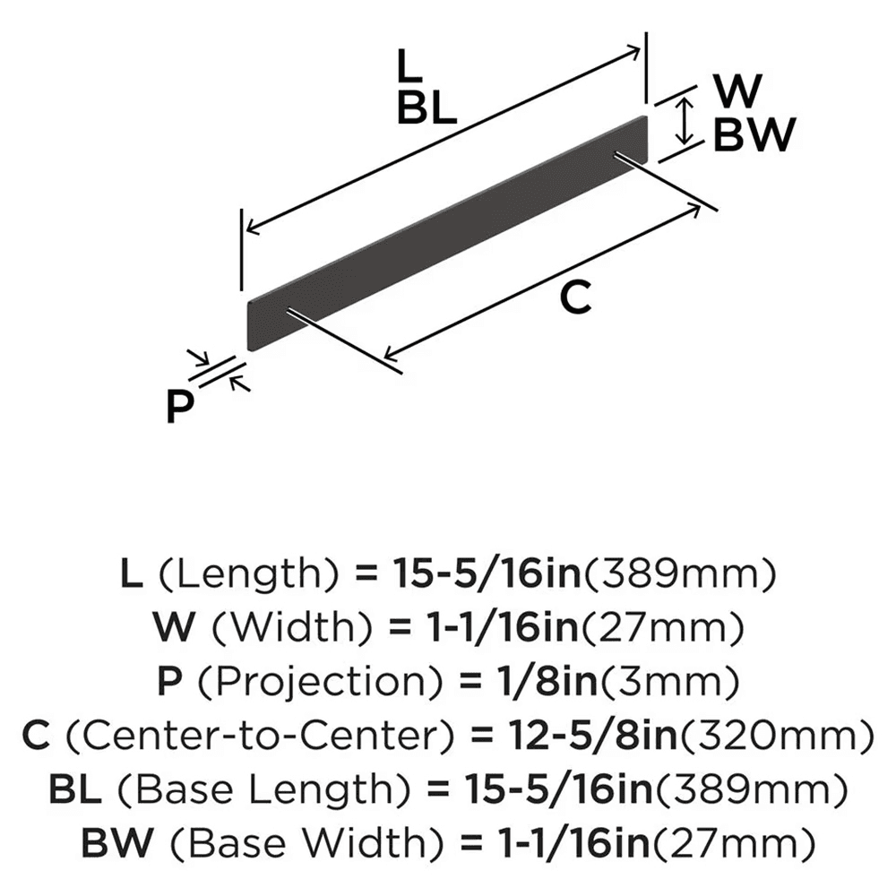 320mm Thoreau Rectangle Backplate, Oil-Rubbed Bronze Alt 1 - Image