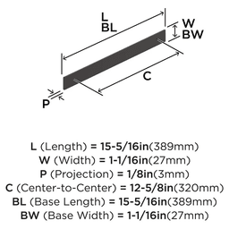 320mm Thoreau Rectangle Backplate, Oil-Rubbed Bronze Alt 1 - Image