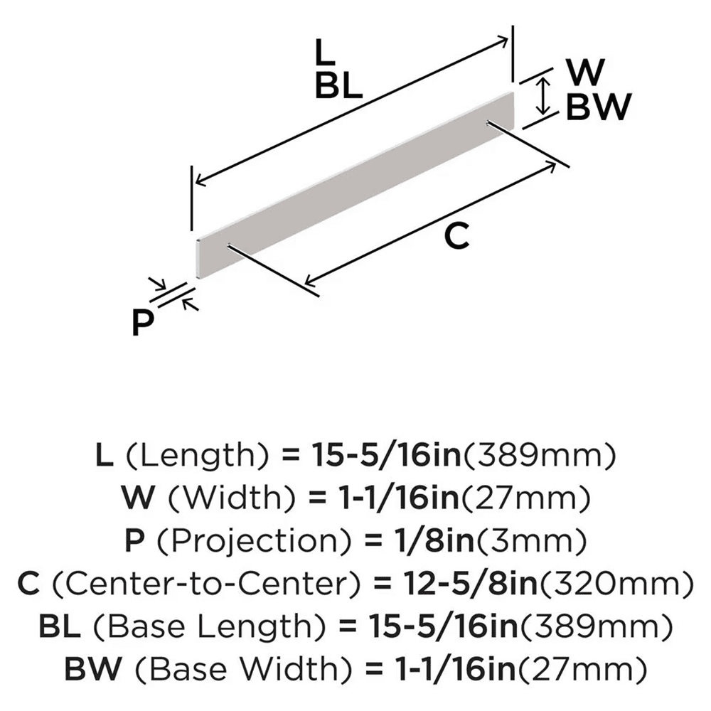 320mm Thoreau Rectangle Backplate, Polished Nickel Alt 1 - Image