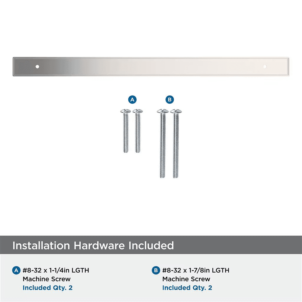 320mm Thoreau Rectangle Backplate, Polished Nickel Alt 2 - Image