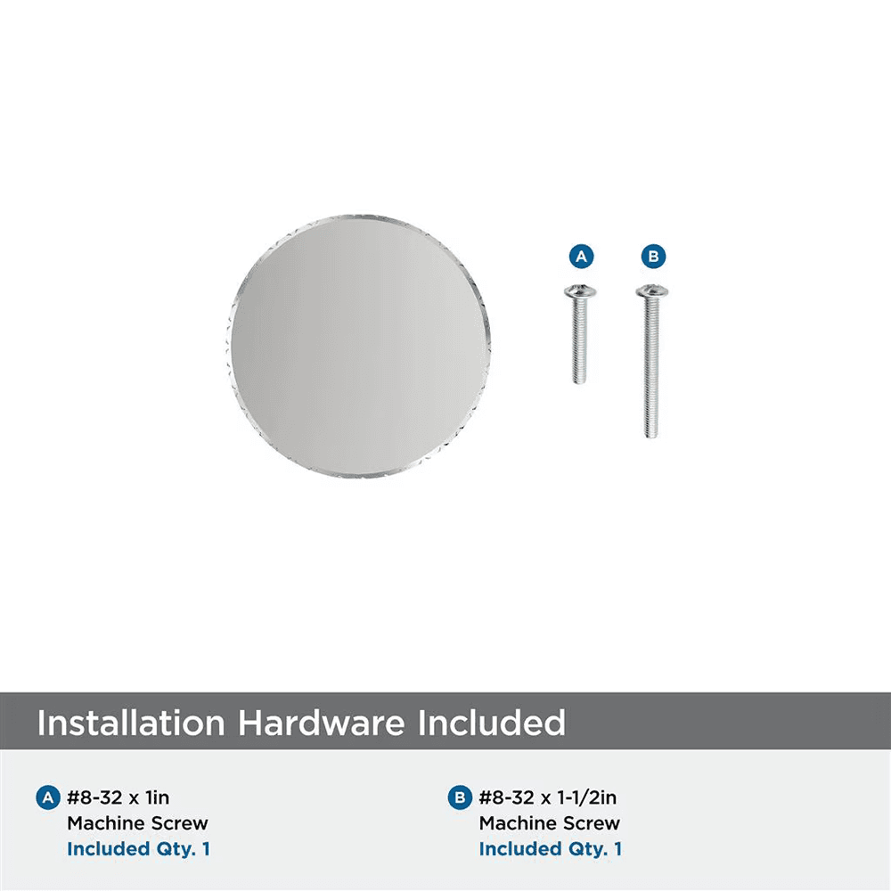 1" Balata Cabinet Knob, Polished Chrome Alt 2 - Image