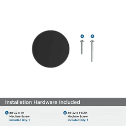 1" Balata Cabinet Knob, Matte Black Alt 2 - Image