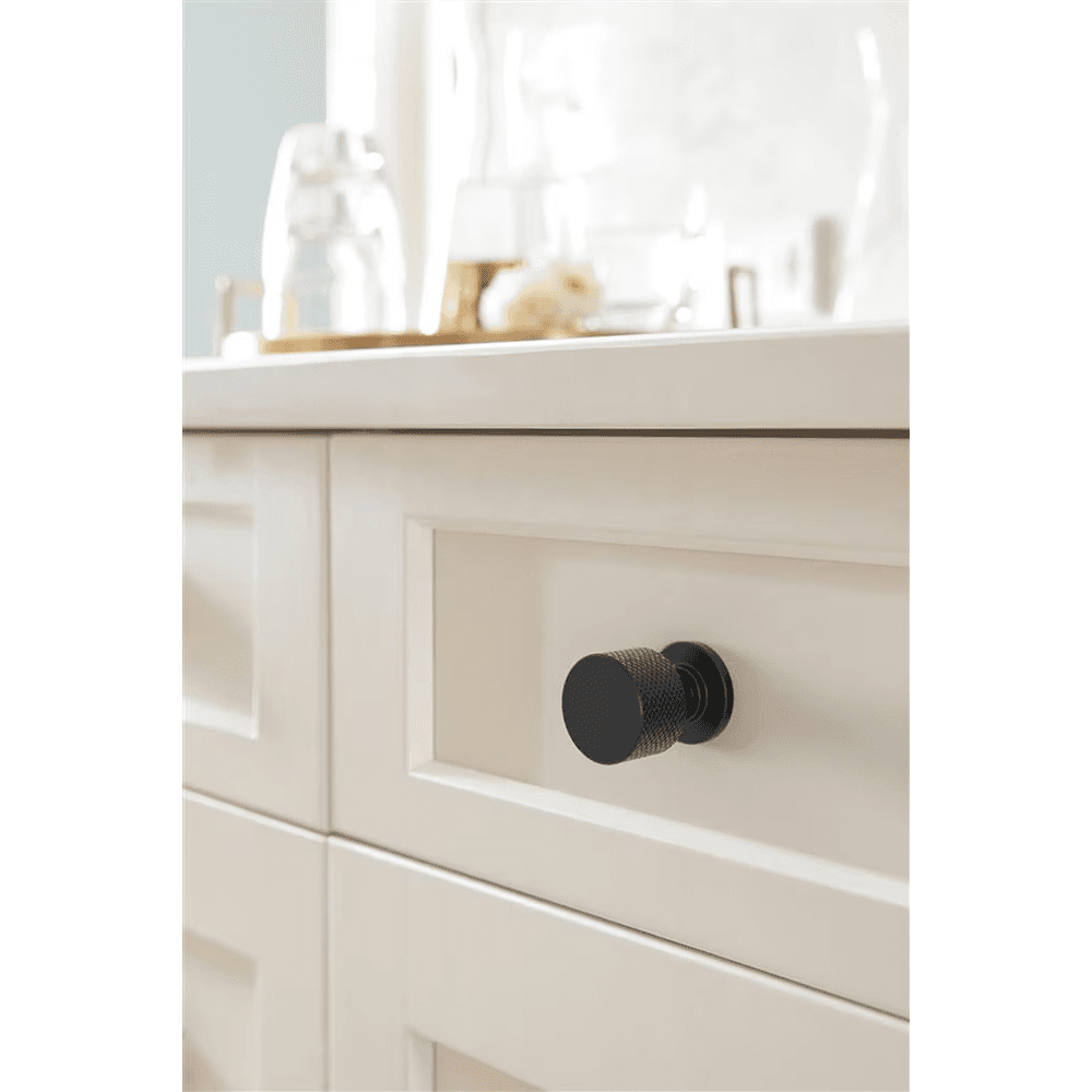 1" Balata Cabinet Knob, Matte Black Alt 3 - Image