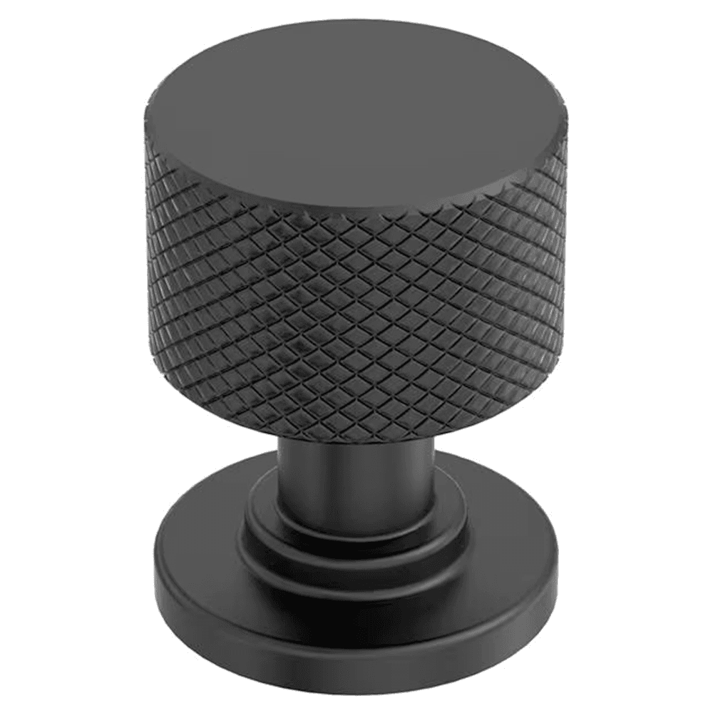 1" Balata Cabinet Knob, Matte Black Main - Image