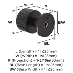 1" Balata Cabinet Knob, Oil-Rubbed Bronze Alt 1 - Image