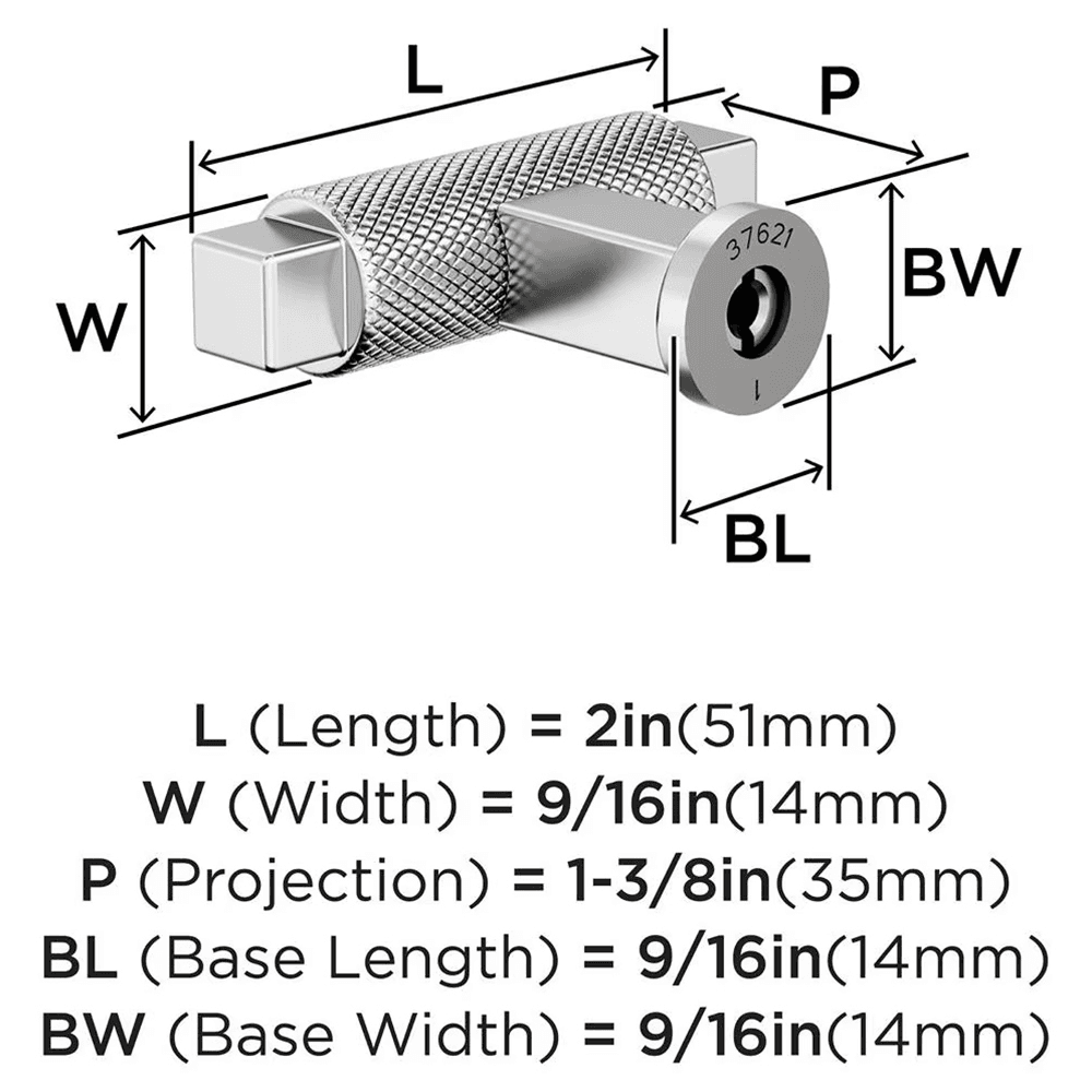 2" Balata Cabinet Knob, Polished Chrome Alt 1 - Image