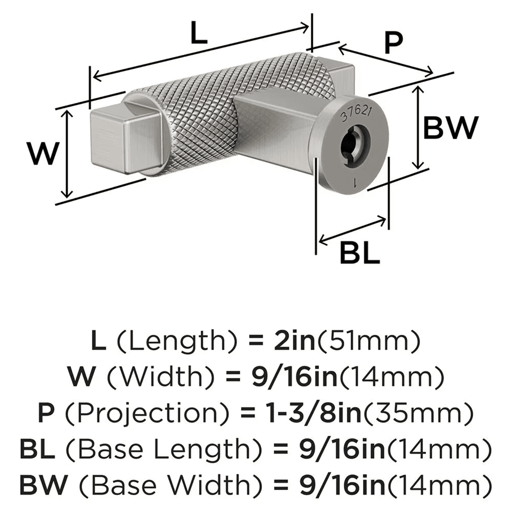 2" Balata Cabinet Knob, Satin Nickel Alt 1 - Image
