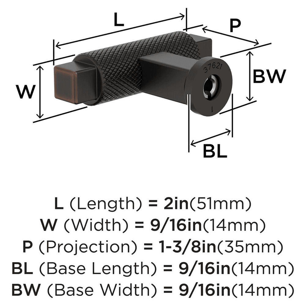 2" Balata Cabinet Knob, Oil-Rubbed Bronze Alt 1 - Image