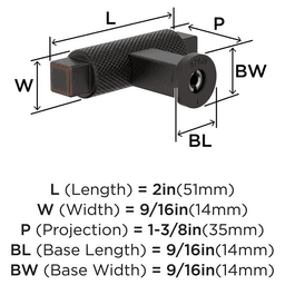2" Balata Cabinet Knob, Oil-Rubbed Bronze Alt 1 - Image