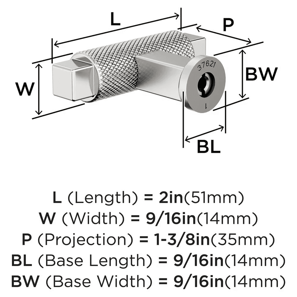 2" Balata Cabinet Knob, Polished Nickel Alt 1 - Image