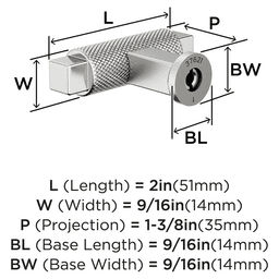 2" Balata Cabinet Knob, Polished Nickel Alt 1 - Image