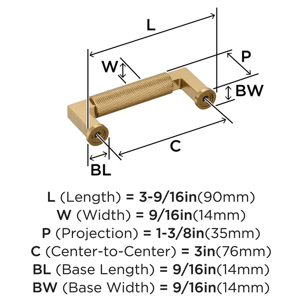 76mm Balata Cabinet Pull, Champagne Bronze Alt 1 - Image