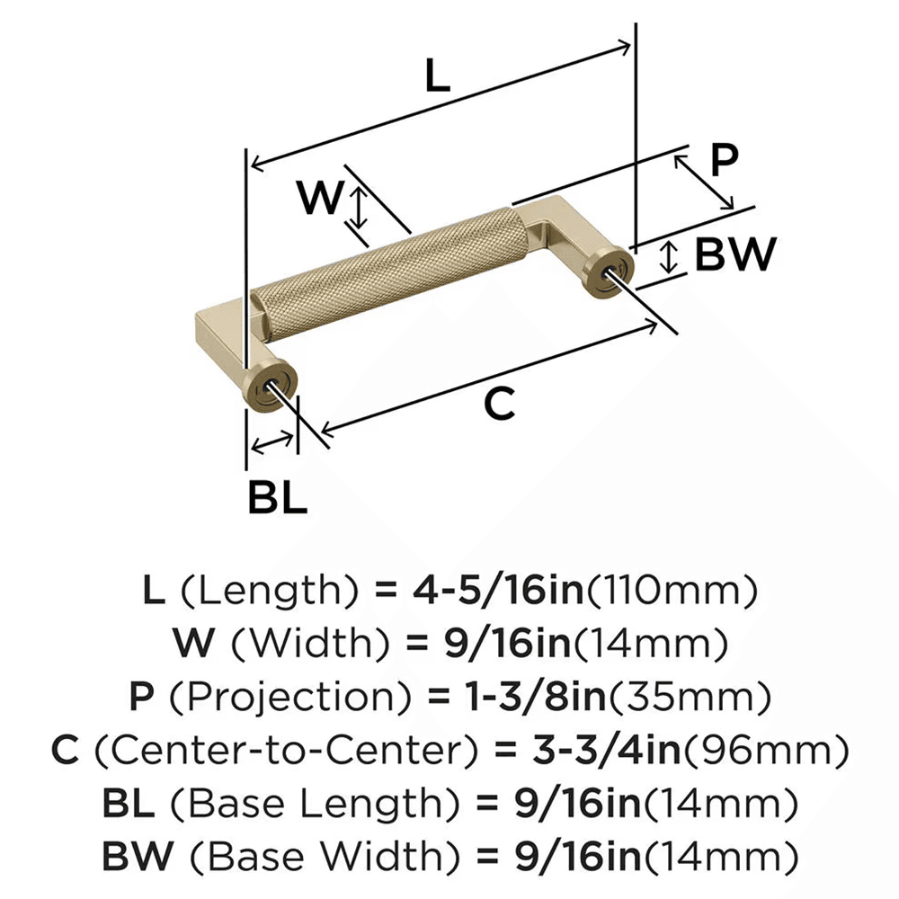 96mm Balata Cabinet Pull, Golden Champagne Alt 1 - Image
