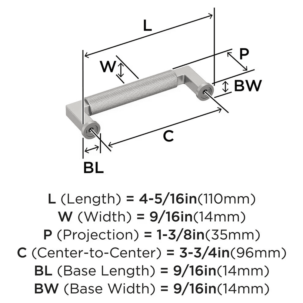 96mm Balata Cabinet Pull, Satin Nickel Alt 1 - Image