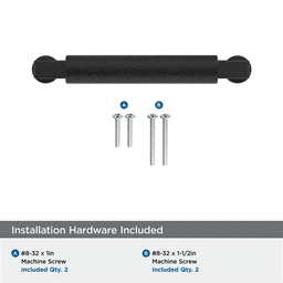 96mm Balata Cabinet Pull, Matte Black Alt 2 - Image