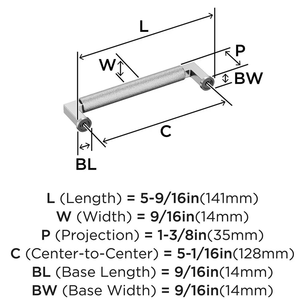 128mm Balata Cabinet Pull, Polished Chrome Alt 1 - Image