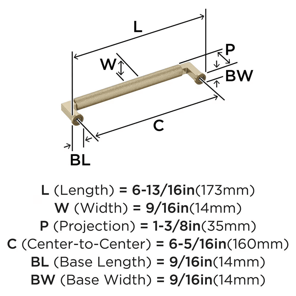 160mm Balata Cabinet Pull, Golden Champagne Alt 1 - Image