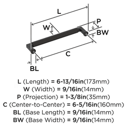 160mm Balata Cabinet Pull, Oil-Rubbed Bronze Alt 1 - Image