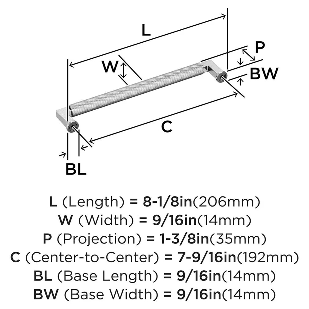 192mm Balata Cabinet Pull, Polished Chrome Alt 1 - Image