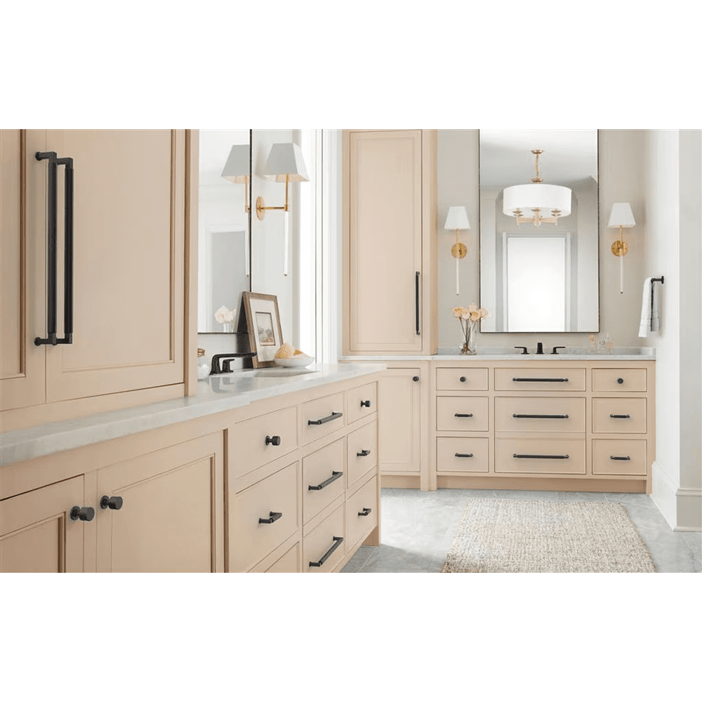 224mm Balata Cabinet Pull, Matte Black Alt 4 - Image