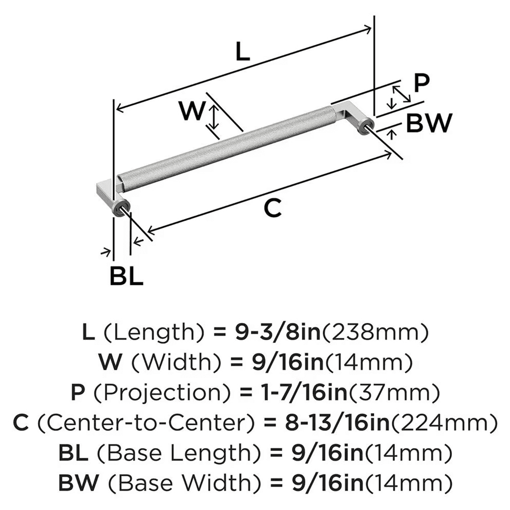 224mm Balata Cabinet Pull, Polished Nickel Alt 1 - Image