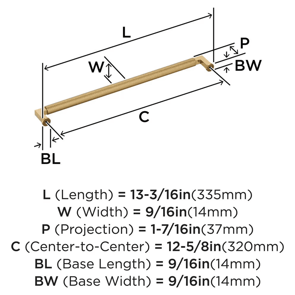 320mm Balata Cabinet Pull, Champagne Bronze Alt 1 - Image
