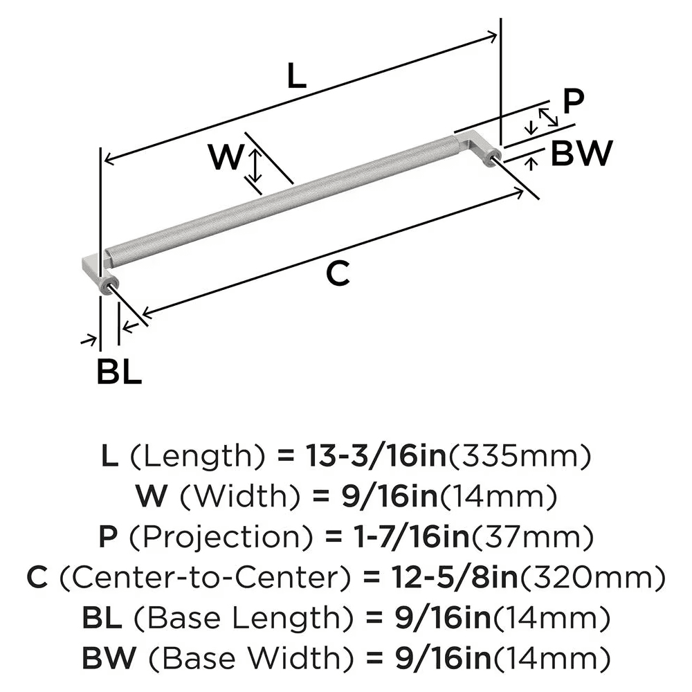 320mm Balata Cabinet Pull, Satin Nickel Alt 1 - Image