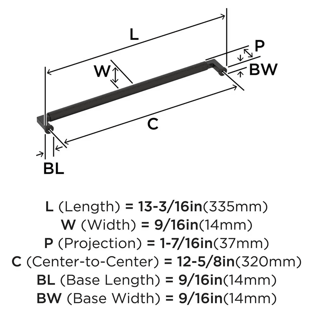 320mm Balata Cabinet Pull, Oil-Rubbed Bronze Alt 1 - Image