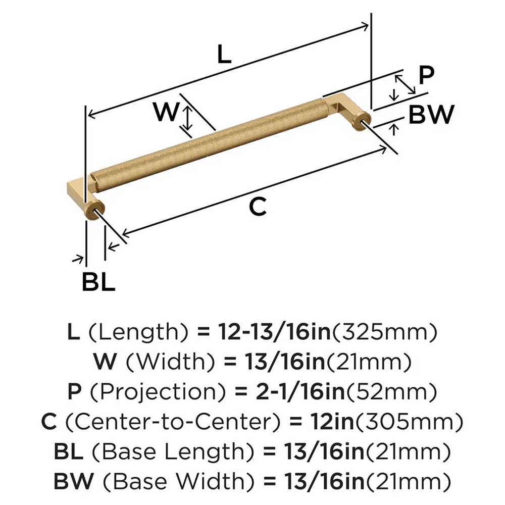 305mm Balata Appliance Pull, Champagne Bronze Alt 1 - Image