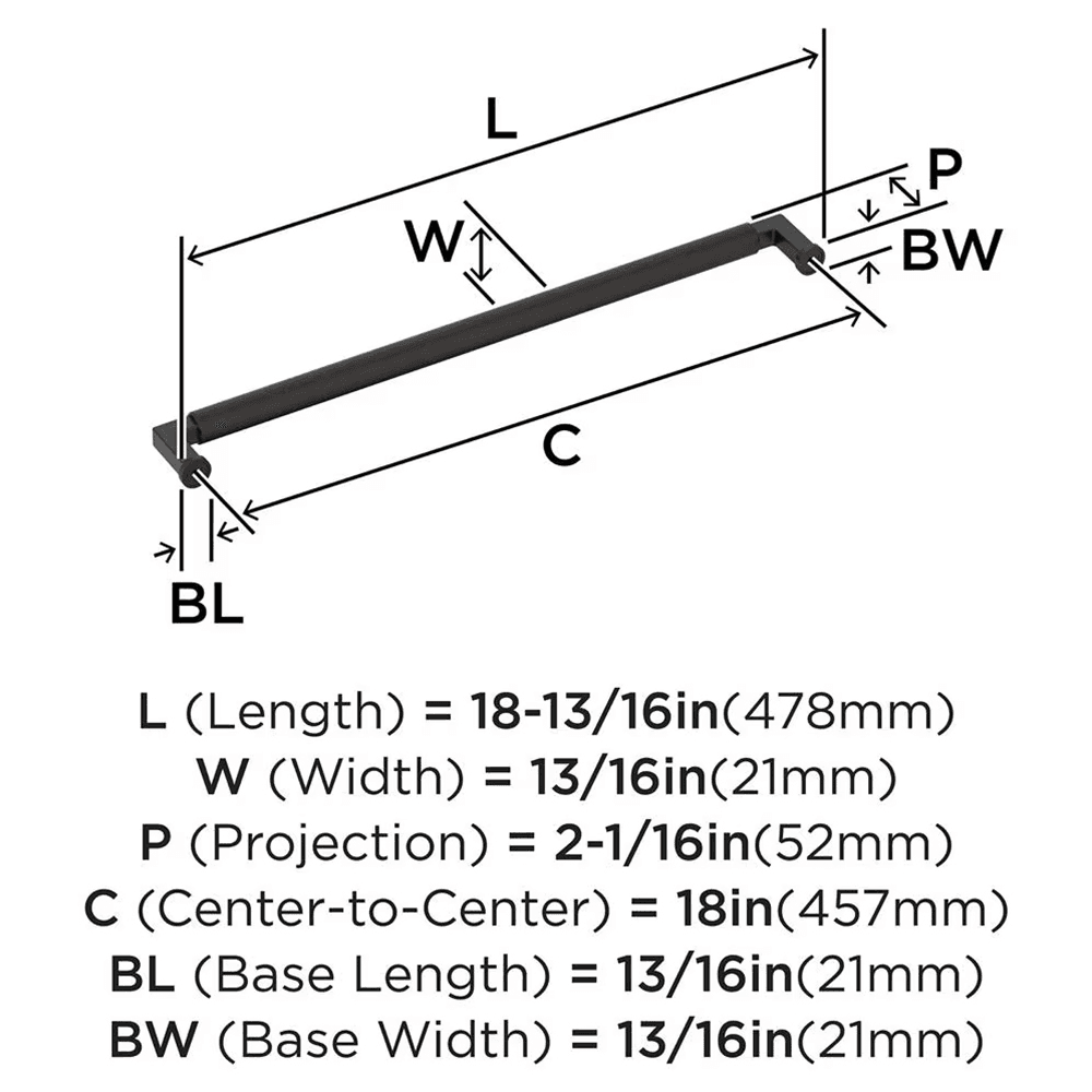 457mm Balata Appliance Pull, Oil-Rubbed Bronze Alt 1 - Image