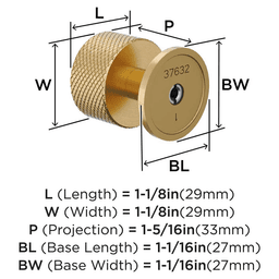 1-1/8" Balata Cabinet Knob, Champagne Bronze Alt 1 - Image