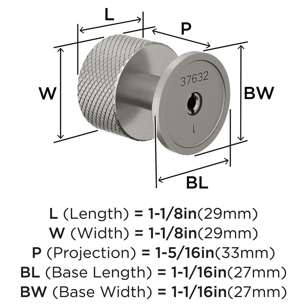 1-1/8" Balata Cabinet Knob, Satin Nickel Alt 1 - Image