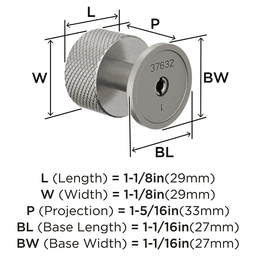 1-1/8" Balata Cabinet Knob, Satin Nickel Alt 1 - Image
