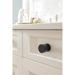 1-1/8" Balata Cabinet Knob, Matte Black Alt 3 - Image