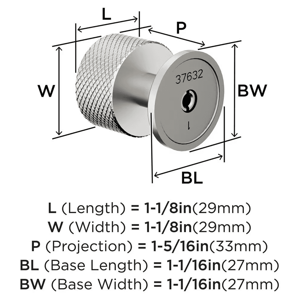 1-1/8" Balata Cabinet Knob, Polished Nickel Alt 1 - Image