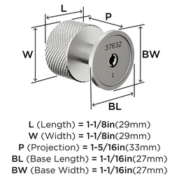 1-1/8" Balata Cabinet Knob, Polished Nickel Alt 1 - Image