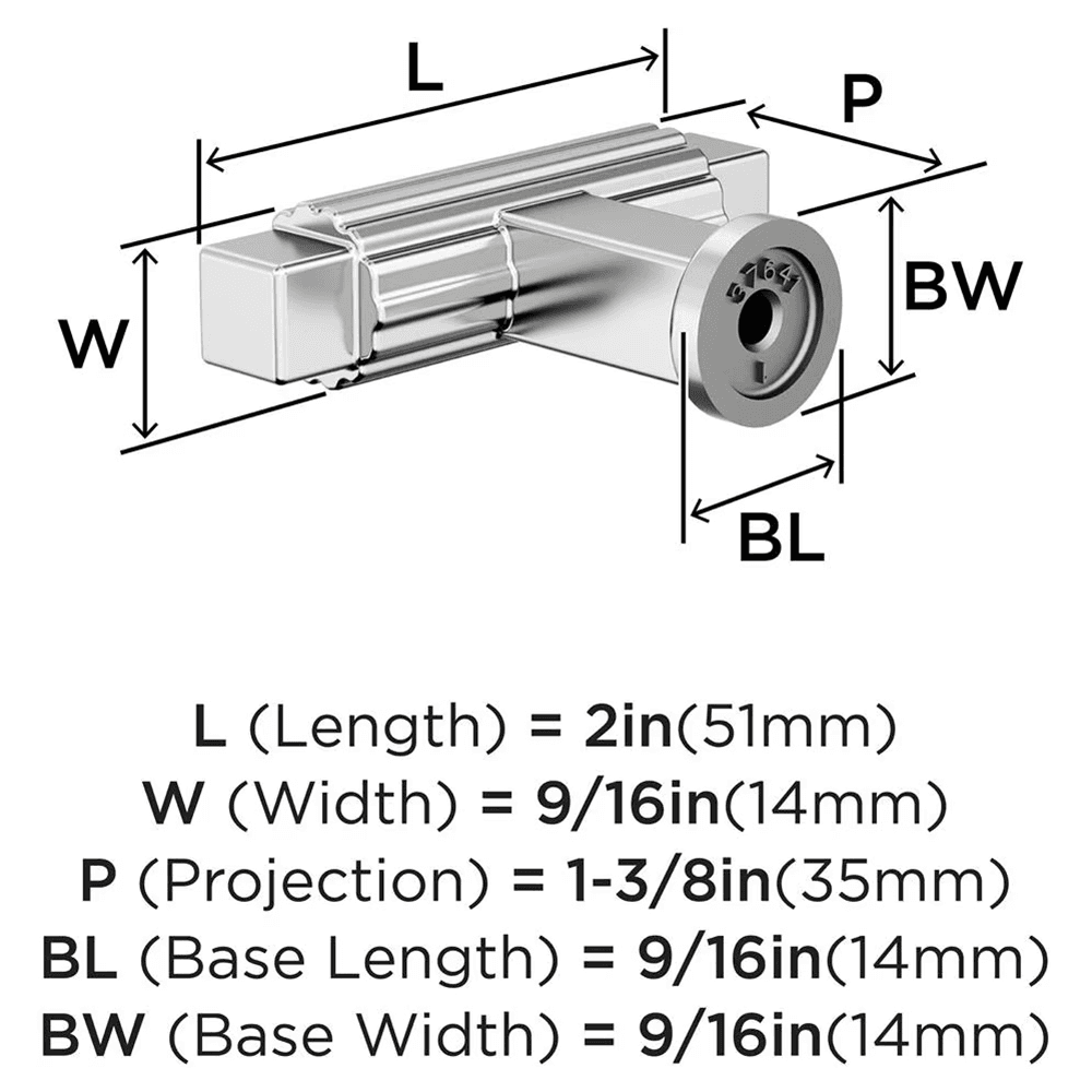 2" Ballard Cabinet Knob, Polished Chrome Alt 1 - Image