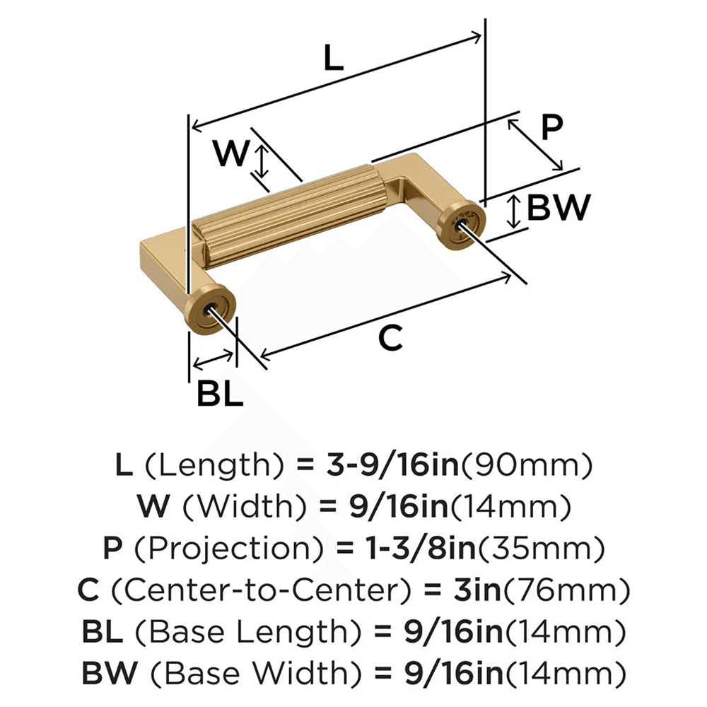 76mm Ballard Cabinet Pull, Champagne Bronze Alt 1 - Image