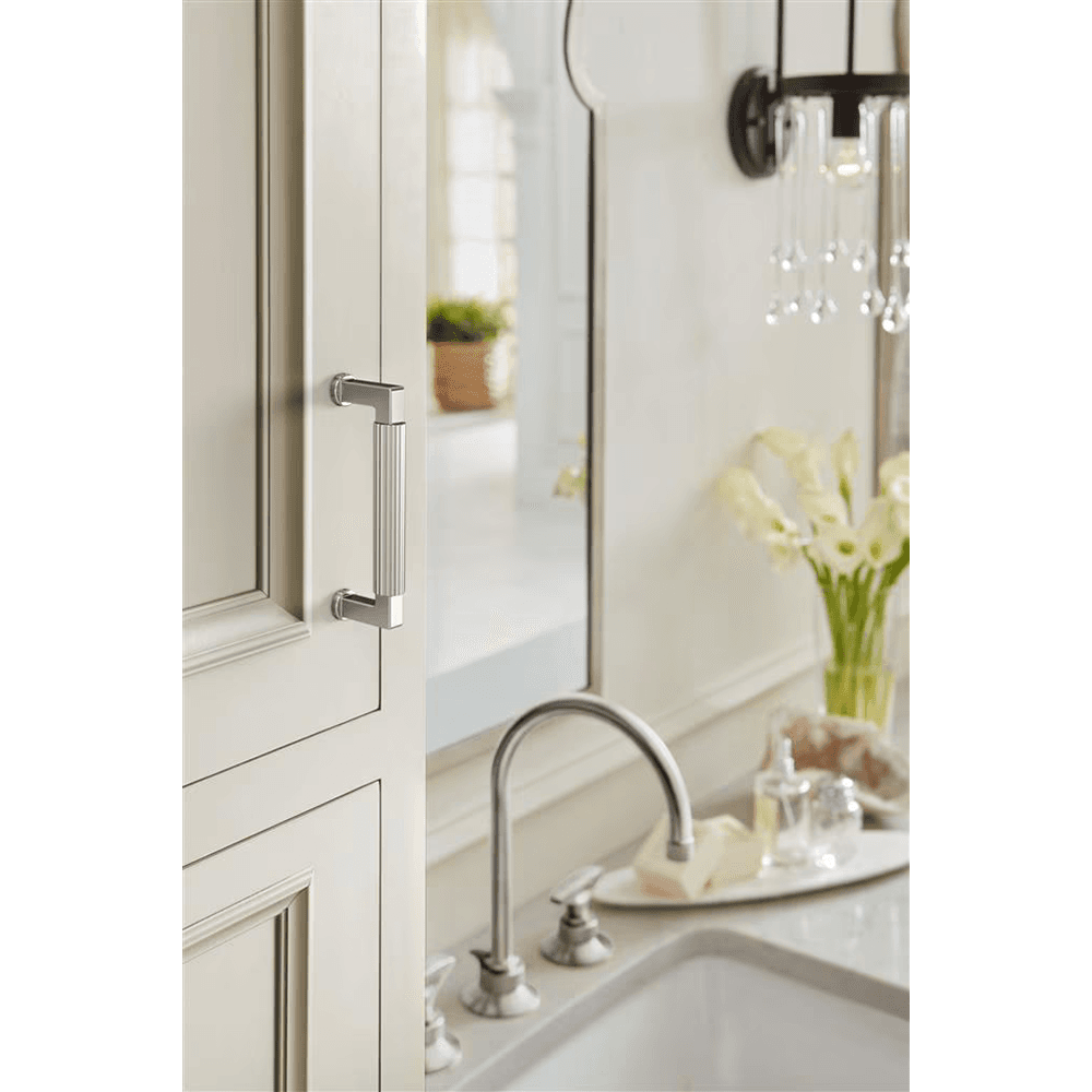 96mm Ballard Cabinet Pull, Polished Nickel Alt 3 - Image