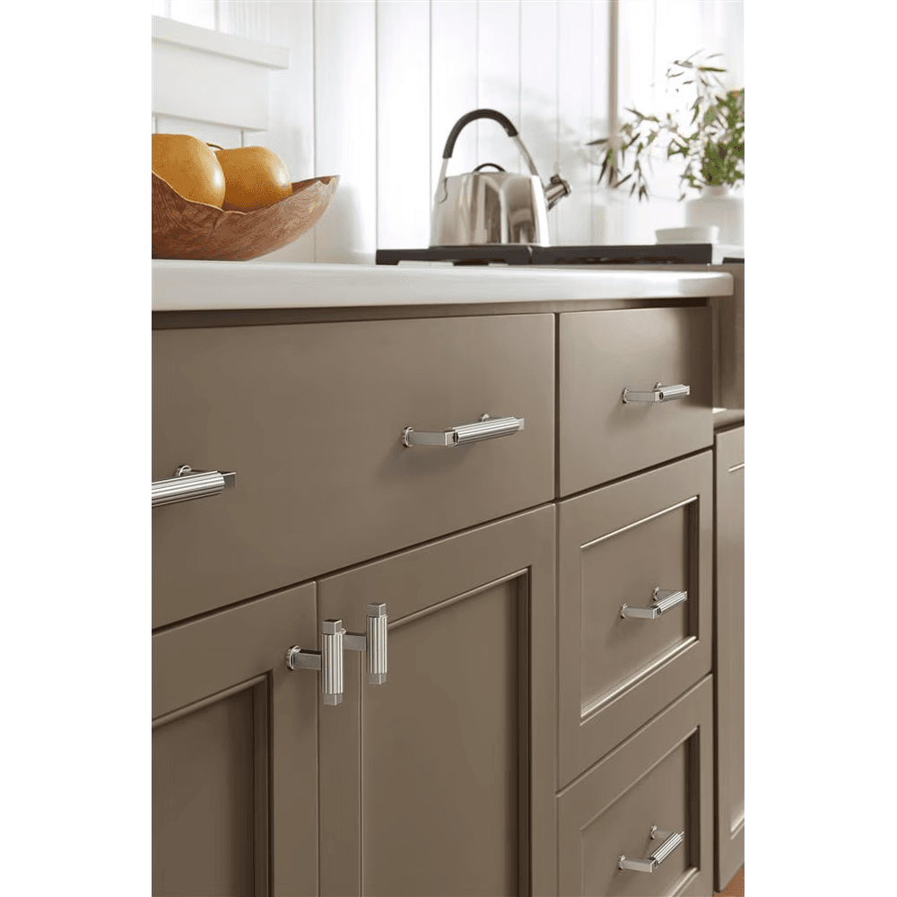 96mm Ballard Cabinet Pull, Polished Nickel Alt 4 - Image