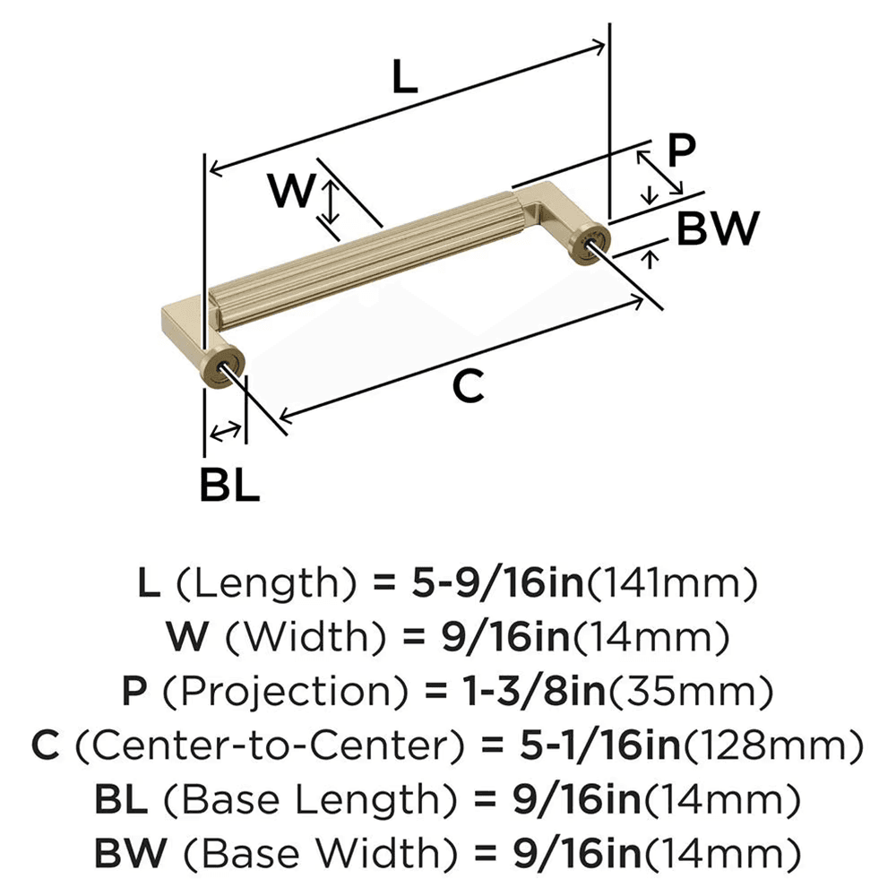 128mm Ballard Cabinet Pull, Golden Champagne Alt 1 - Image