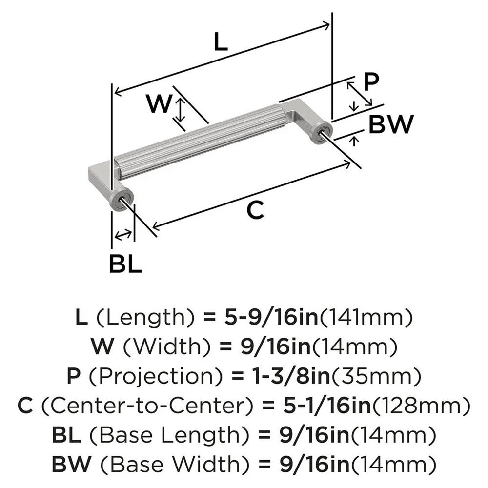 128mm Ballard Cabinet Pull, Satin Nickel Alt 1 - Image