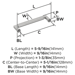 128mm Ballard Cabinet Pull, Satin Nickel Alt 1 - Image