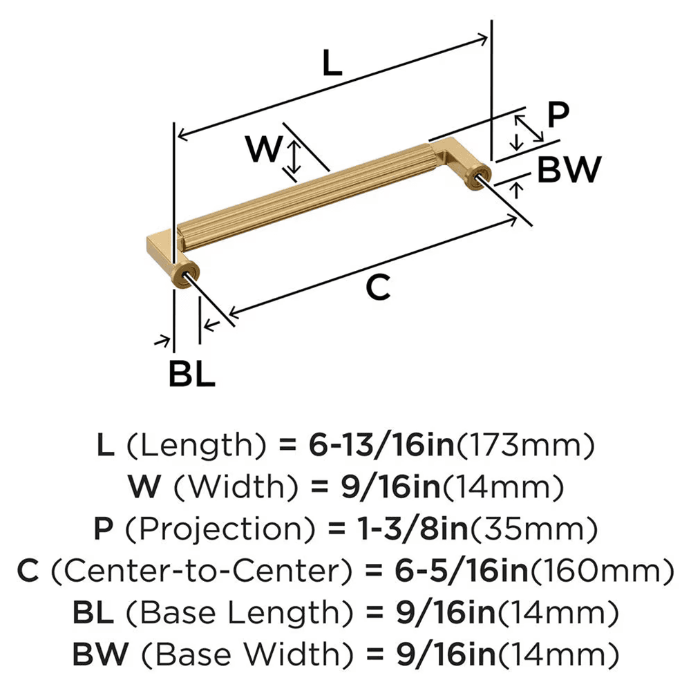160mm Ballard Cabinet Pull, Champagne Bronze Alt 1 - Image